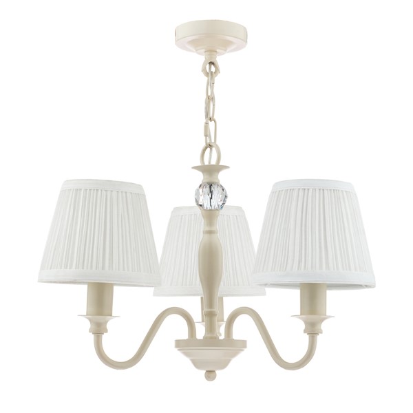 (image for) Laura Ashley Ellis 3lt Pendant Ivory With Shades